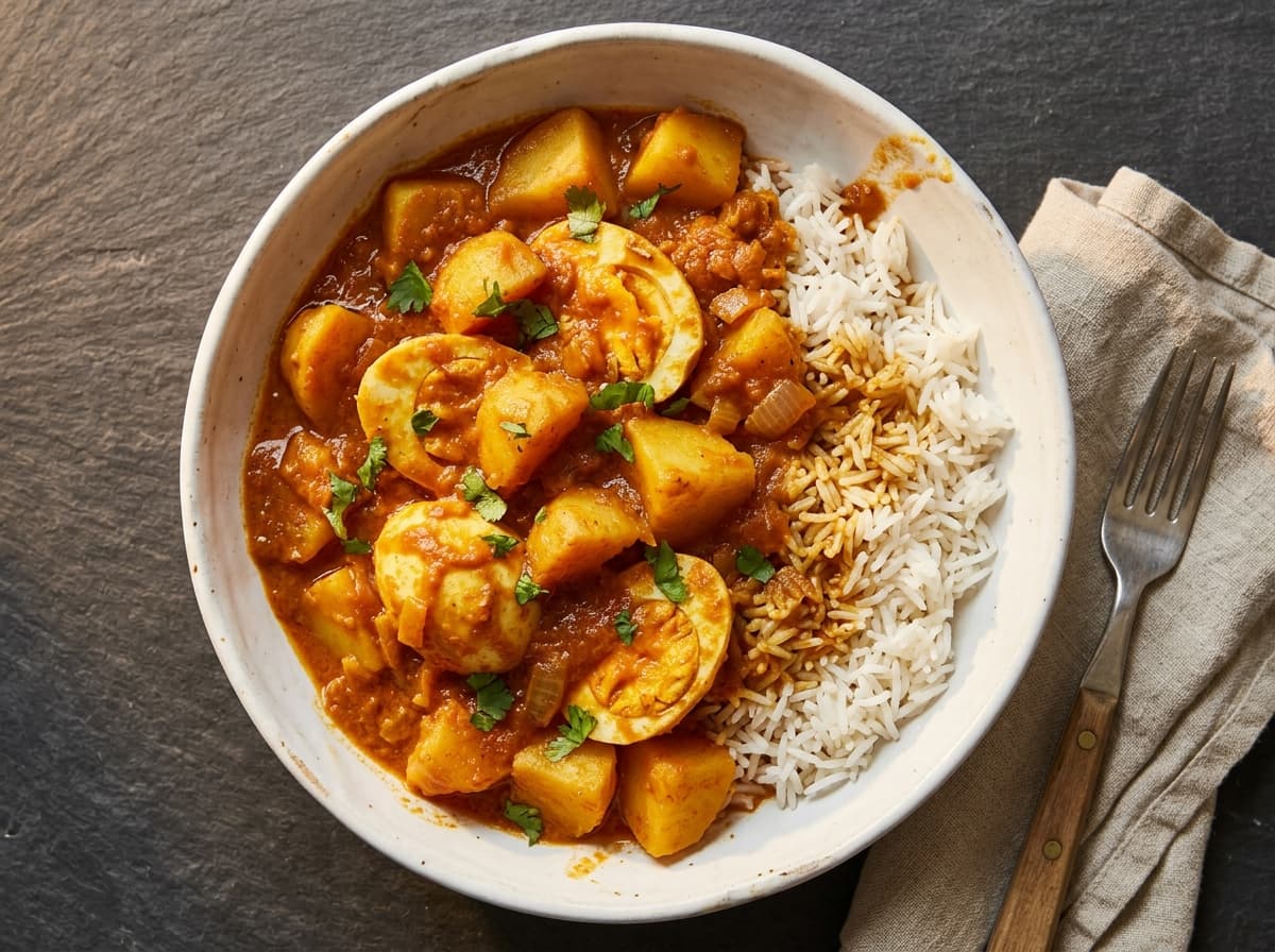 Egg & Potato Curry - indian dinner recipe