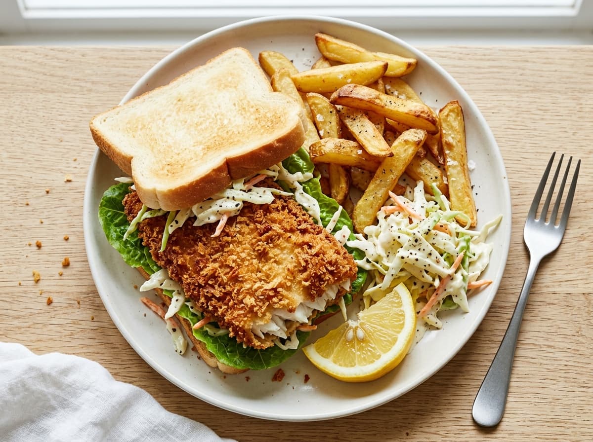 Fish Finger Sandwich & Slaw - other dinner recipe