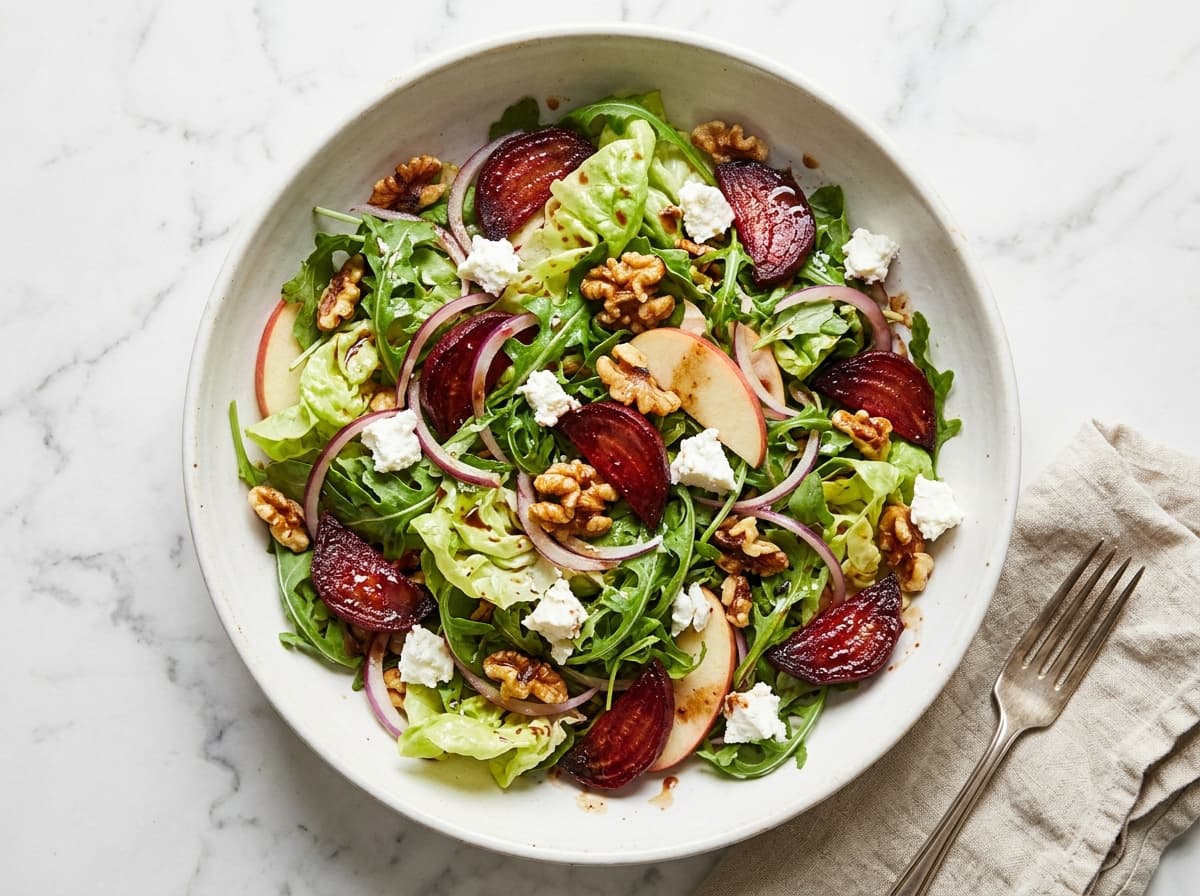 Goat Cheese & Walnut Salad - french dinner recipe