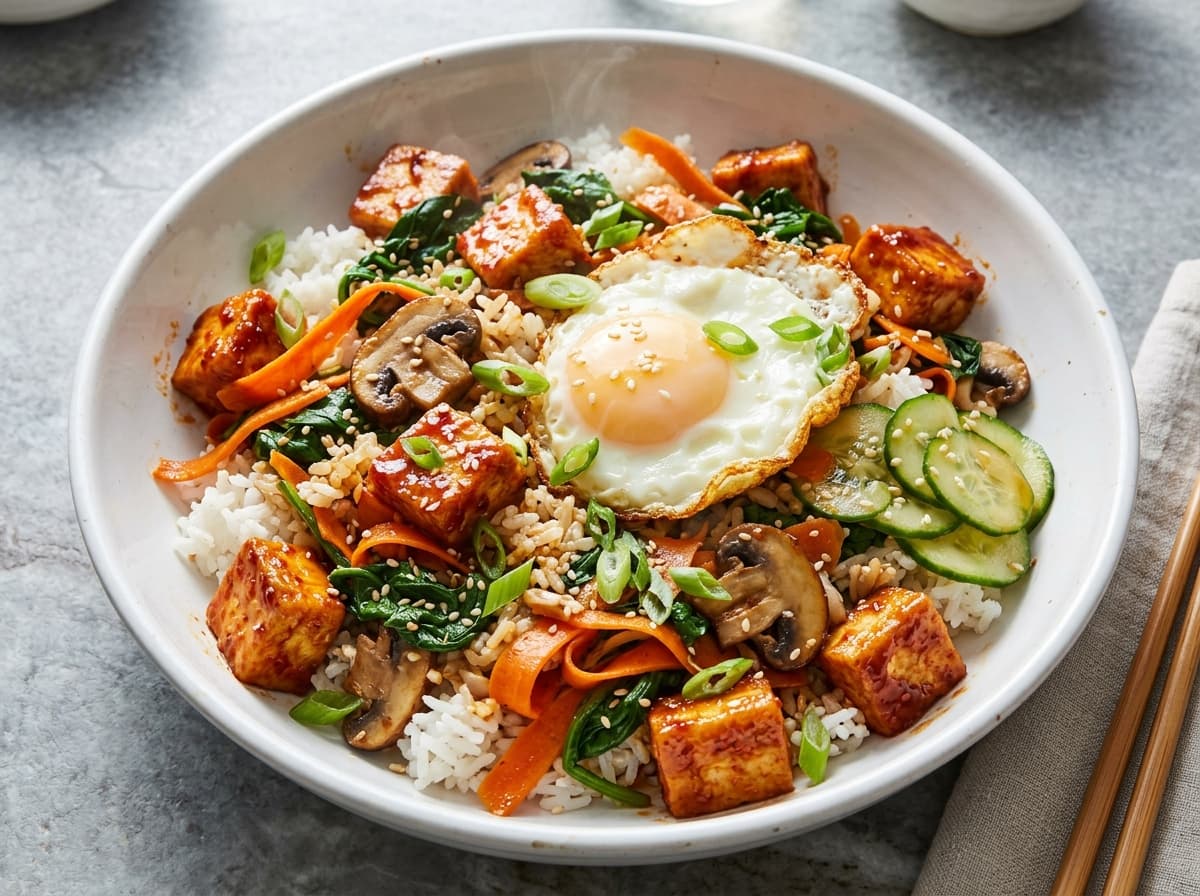 Gochujang Tofu Bibimbap Bowl