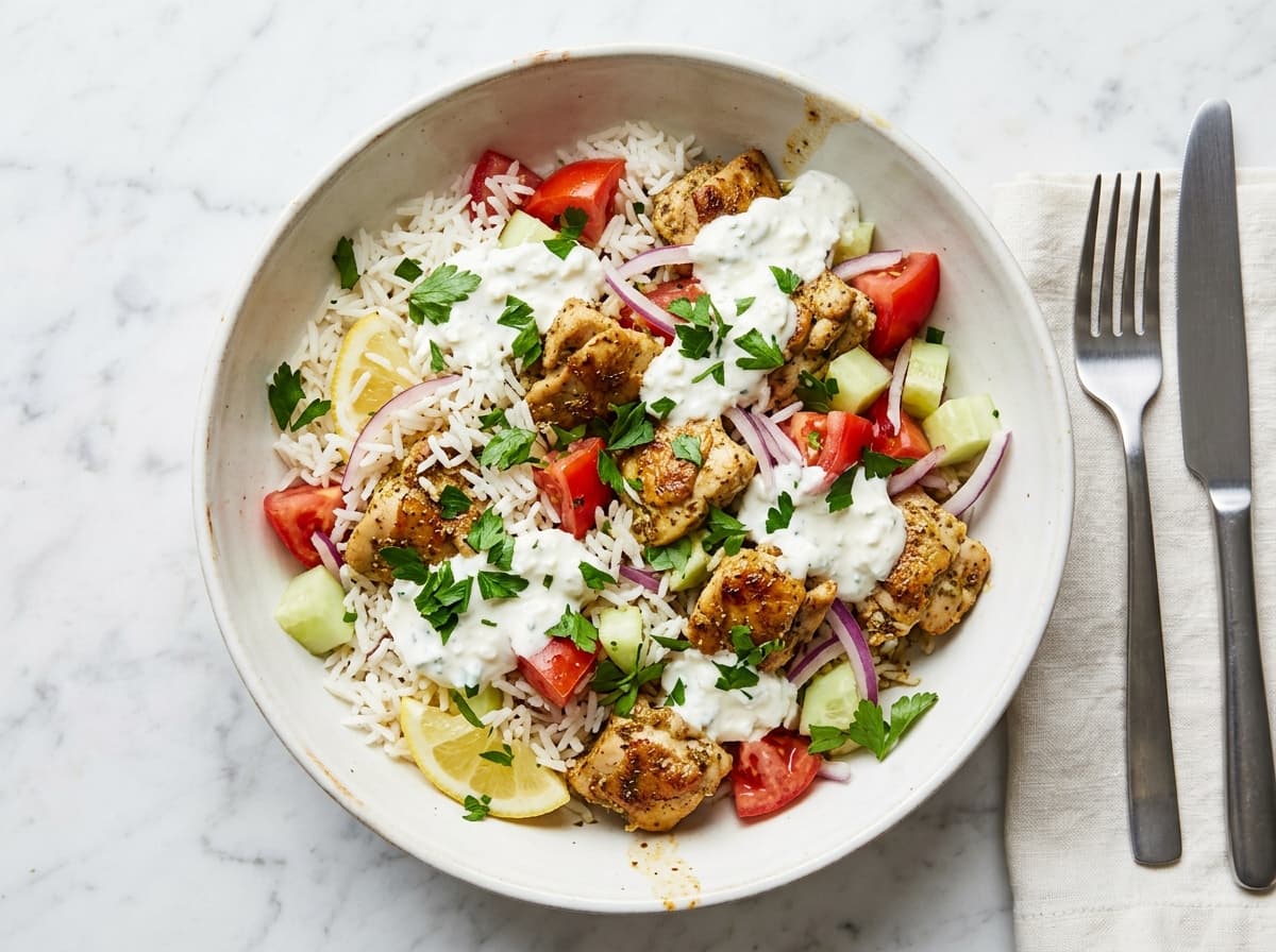 Greek Chicken Rice Bowl