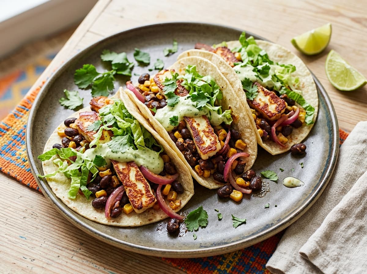 Halloumi Black Bean Tacos