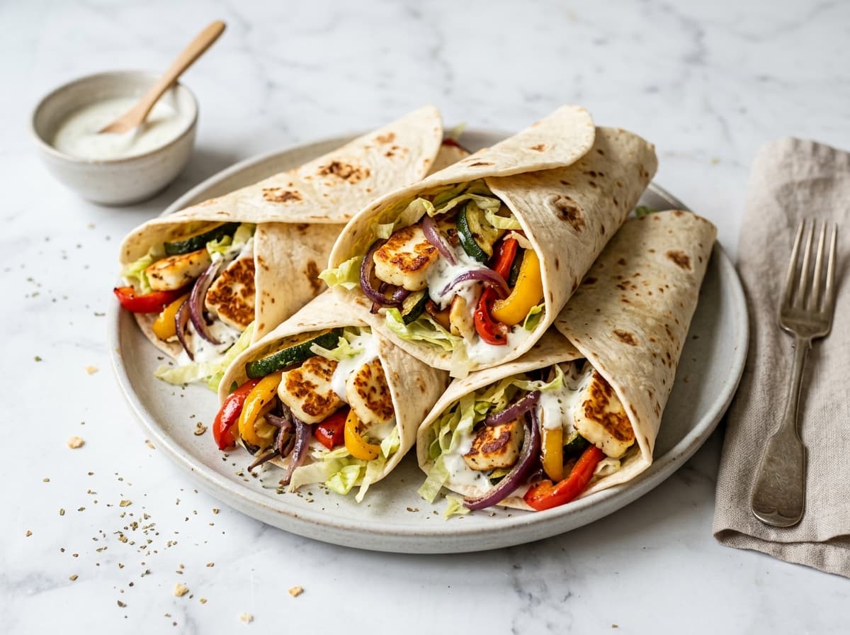 Halloumi Roasted Veg Wraps
