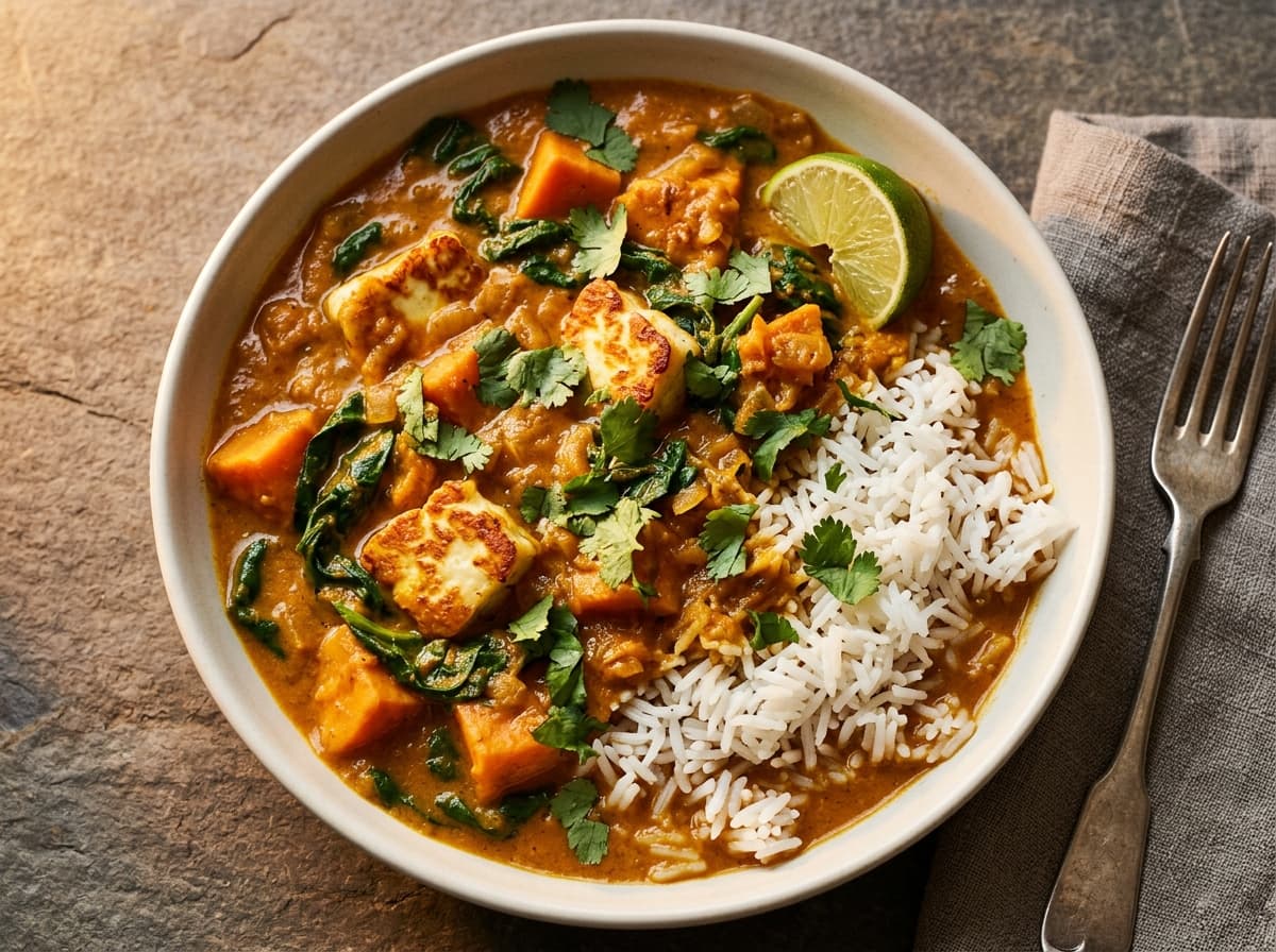 Halloumi Sweet Potato Curry