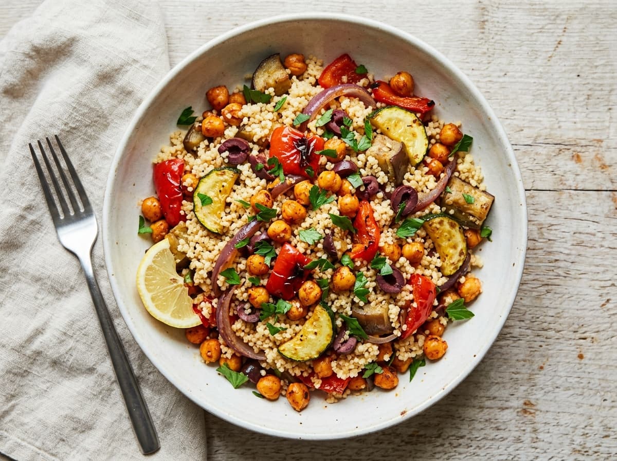 Harissa Chickpeas & Couscous
