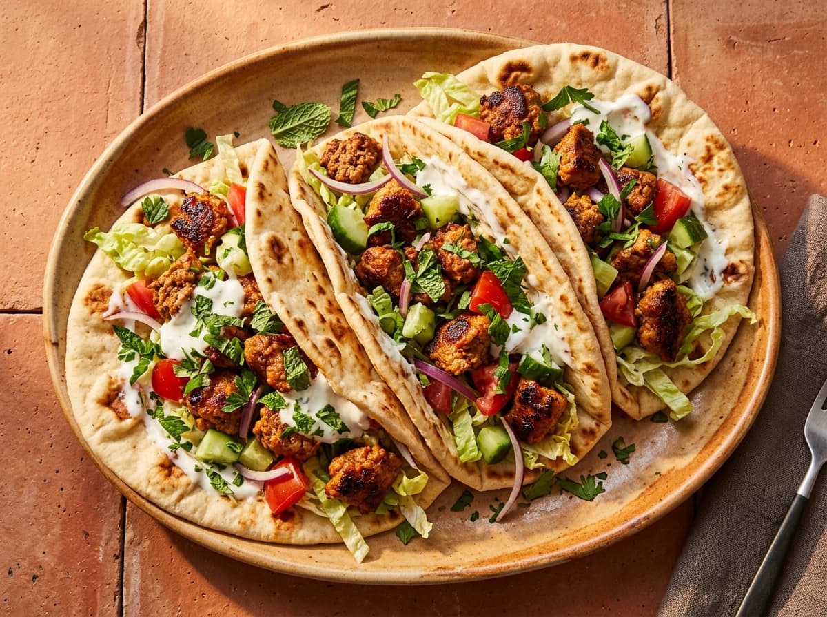 Harissa Lamb Flatbreads - middle_eastern dinner recipe