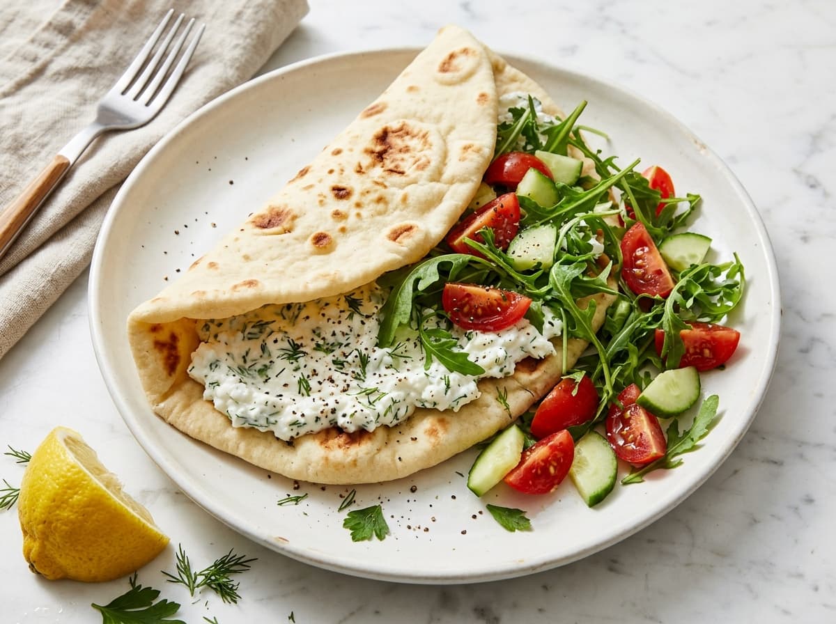 Herby Cottage Cheese Flatbread
