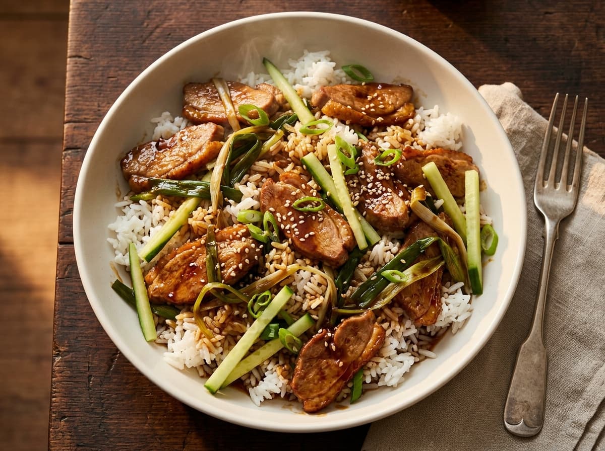 Hoisin Duck Pancake Bowl