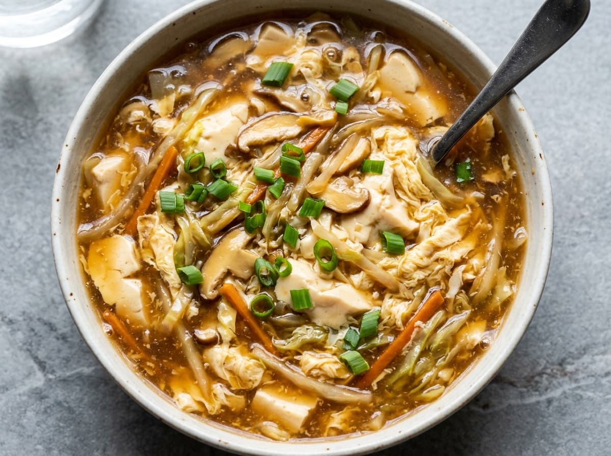 Hot & Sour Tofu Soup - chinese dinner recipe
