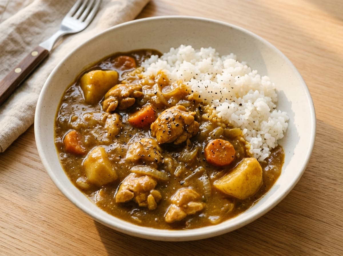 Japanese Chicken Curry & Rice - japanese dinner recipe