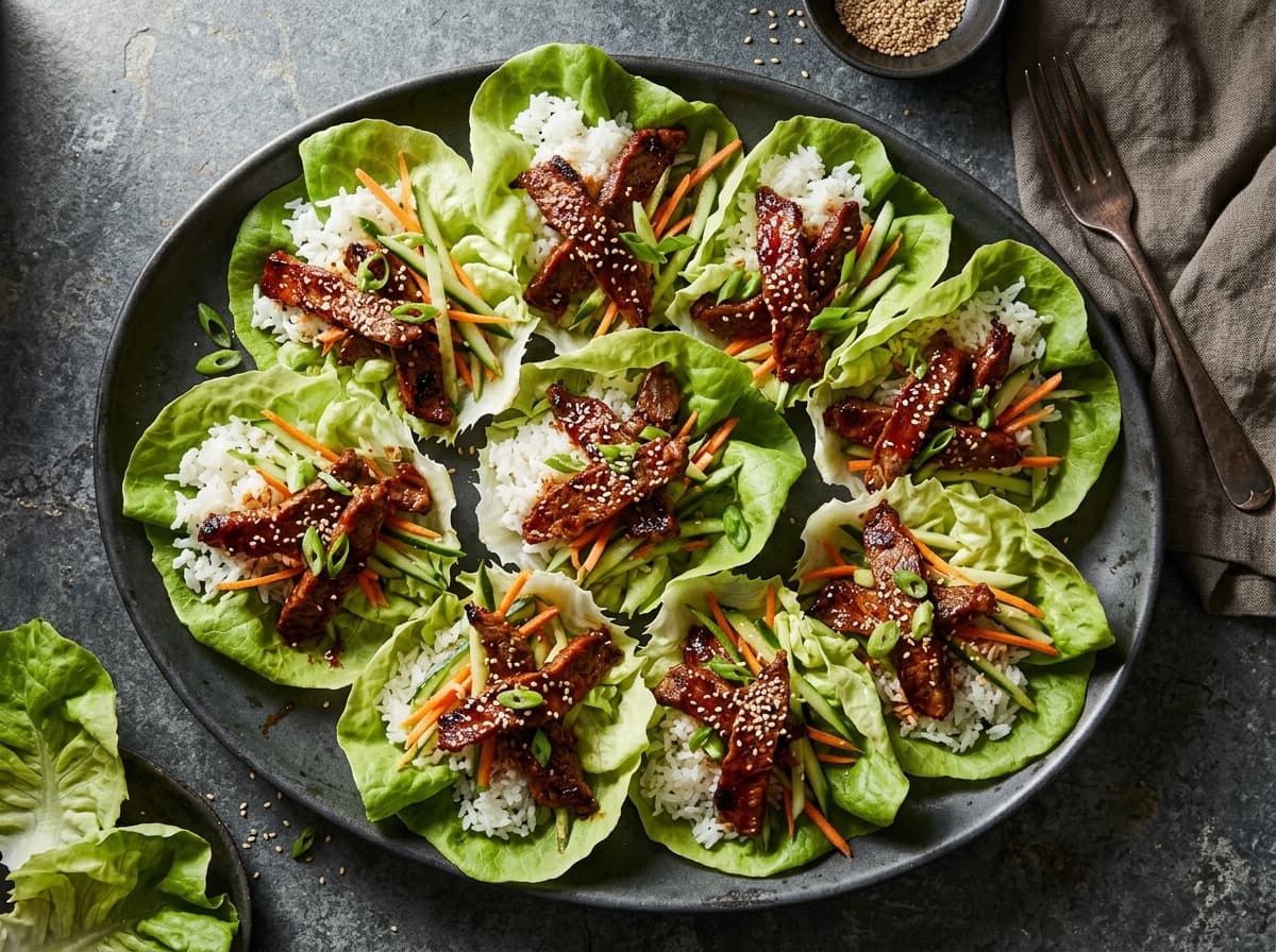 Korean BBQ Beef Lettuce Wraps