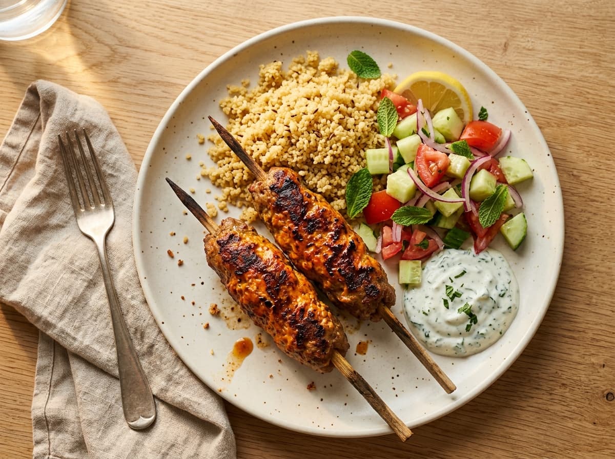 Lamb Kofta & Mint Yoghurt - indian dinner recipe