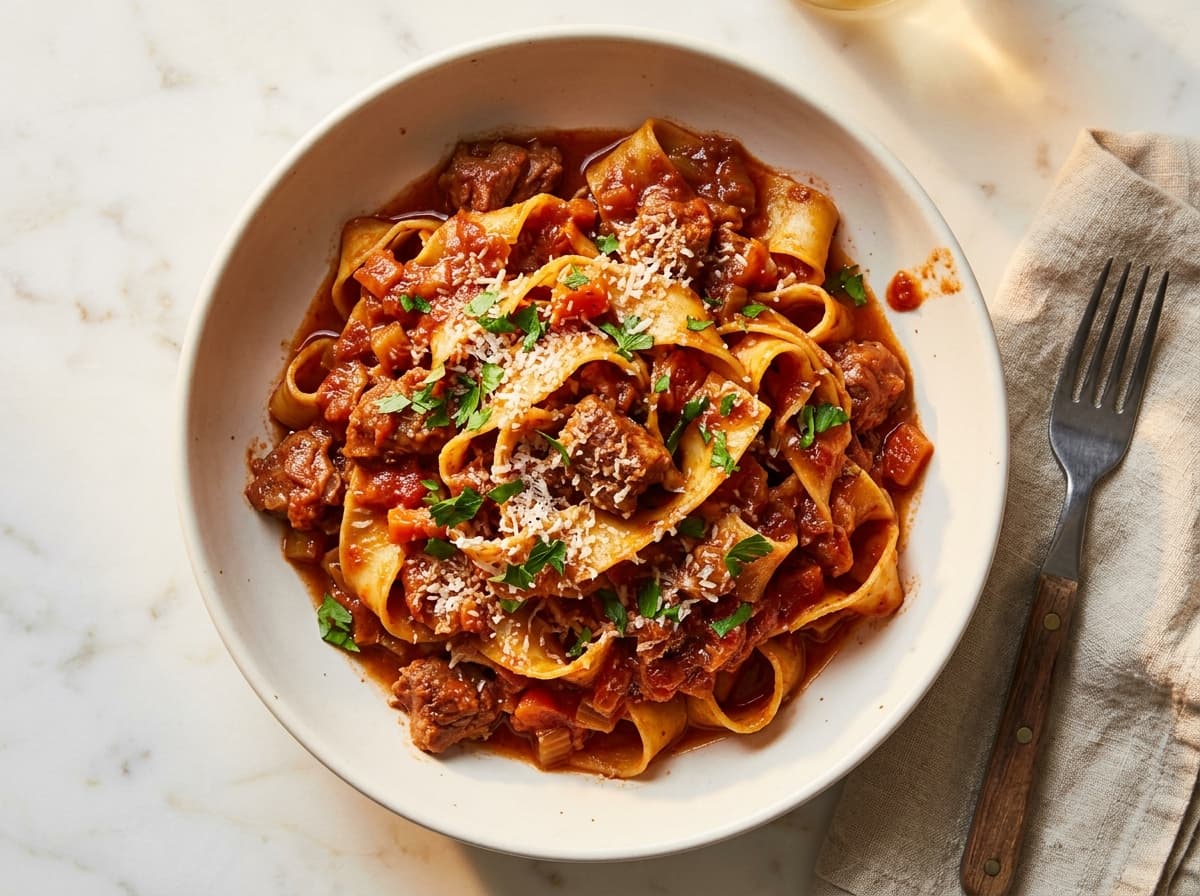 Lamb Ragu Pappardelle - italian dinner recipe