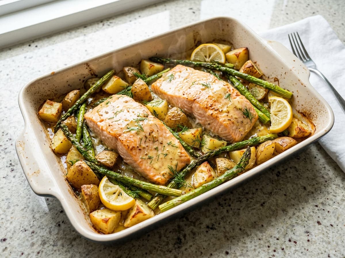 Lemon Mustard Salmon & Asparagus - other dinner recipe
