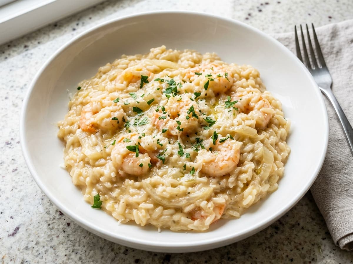 Lemon Prawn & Fennel Risotto - mediterranean dinner recipe