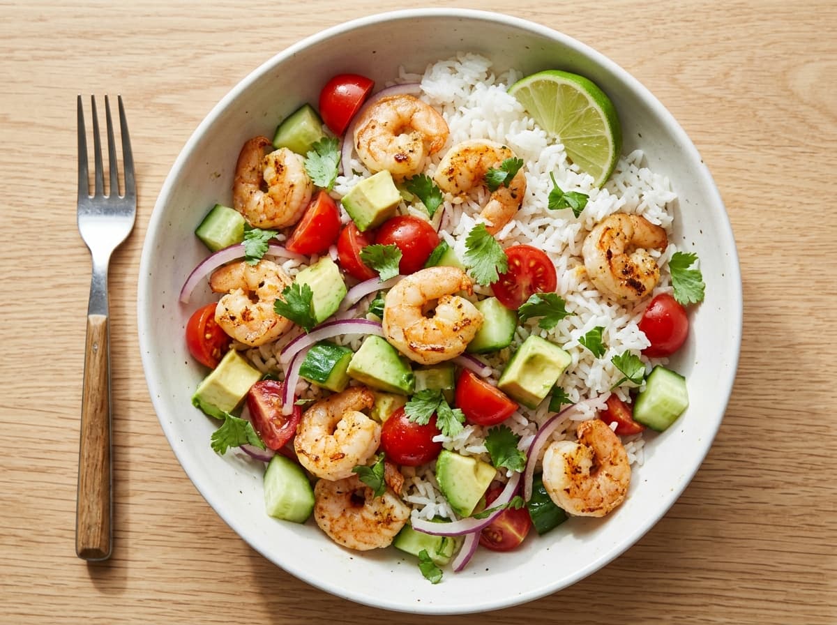 Lime Prawn & Avocado Bowl - mexican dinner recipe