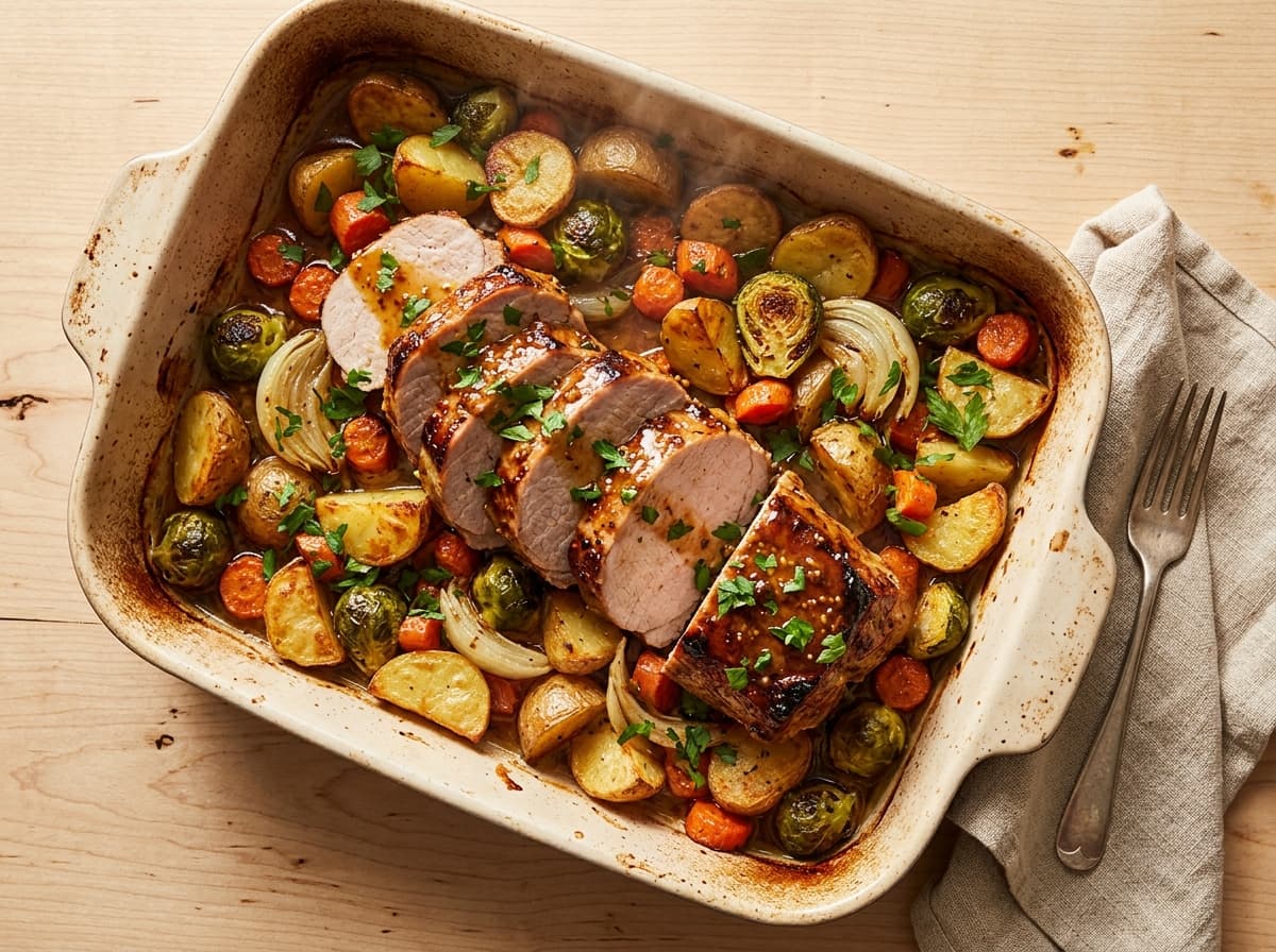 Maple Pork & Potatoes - american dinner recipe