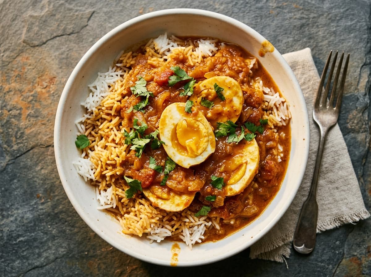Masala Egg Curry - indian dinner recipe