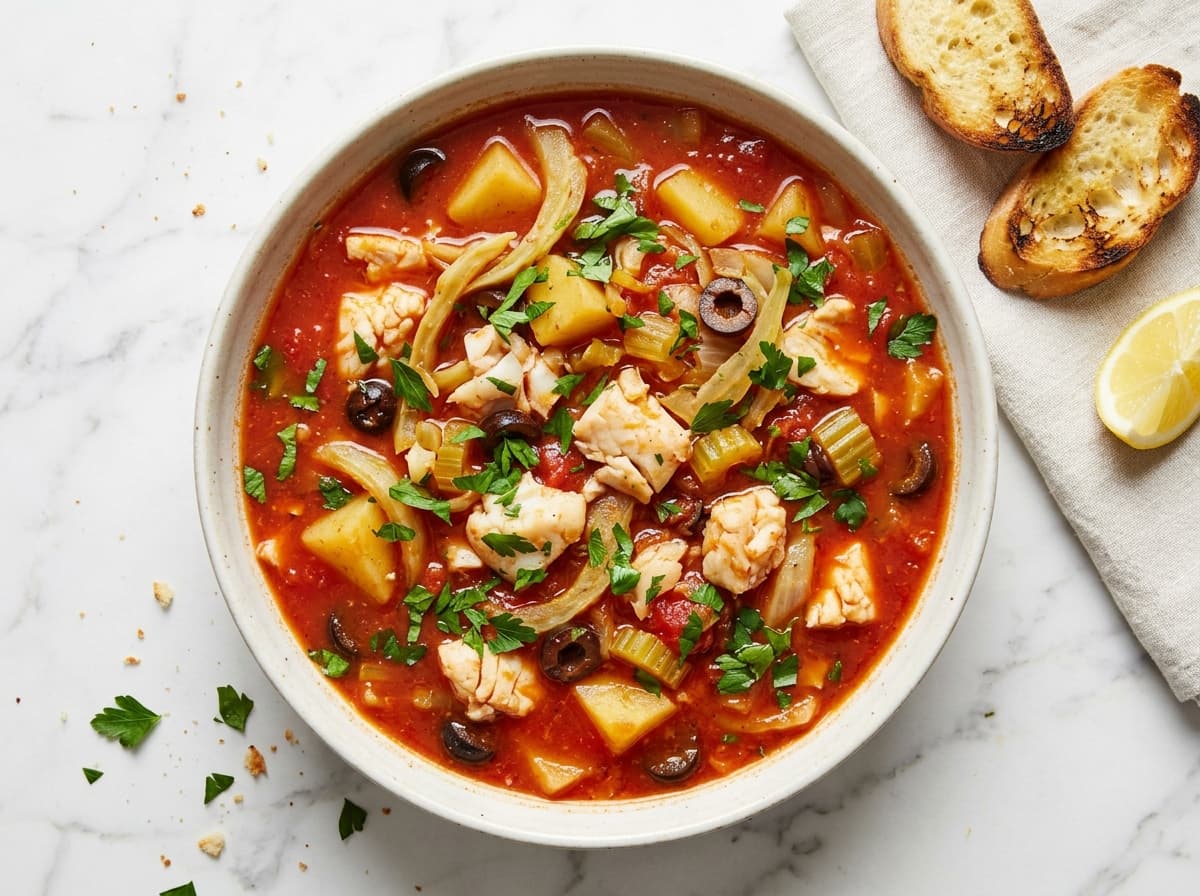 Mediterranean Fish Soup - mediterranean dinner recipe
