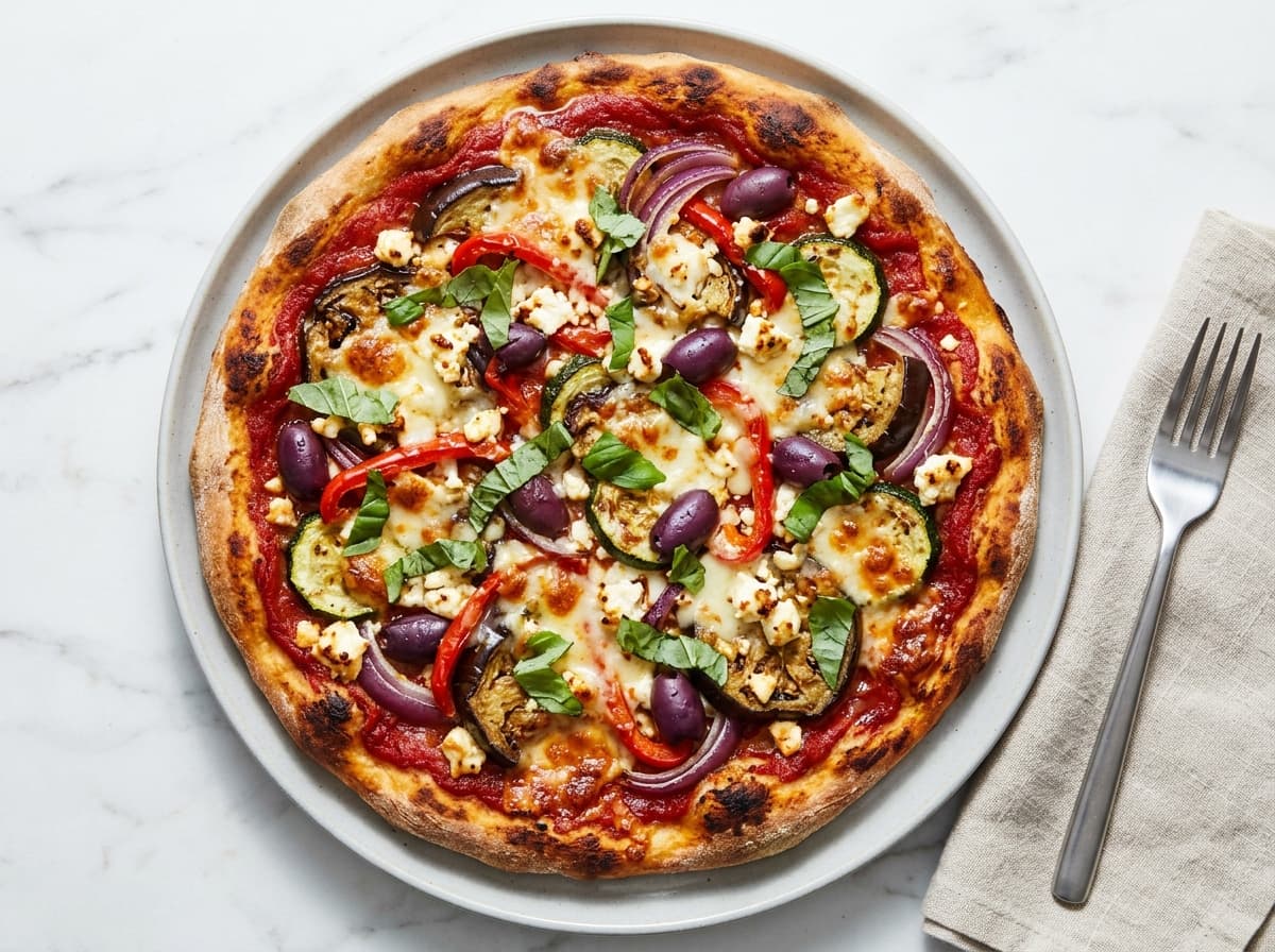 Mediterranean Vegetable Pizza - italian dinner recipe