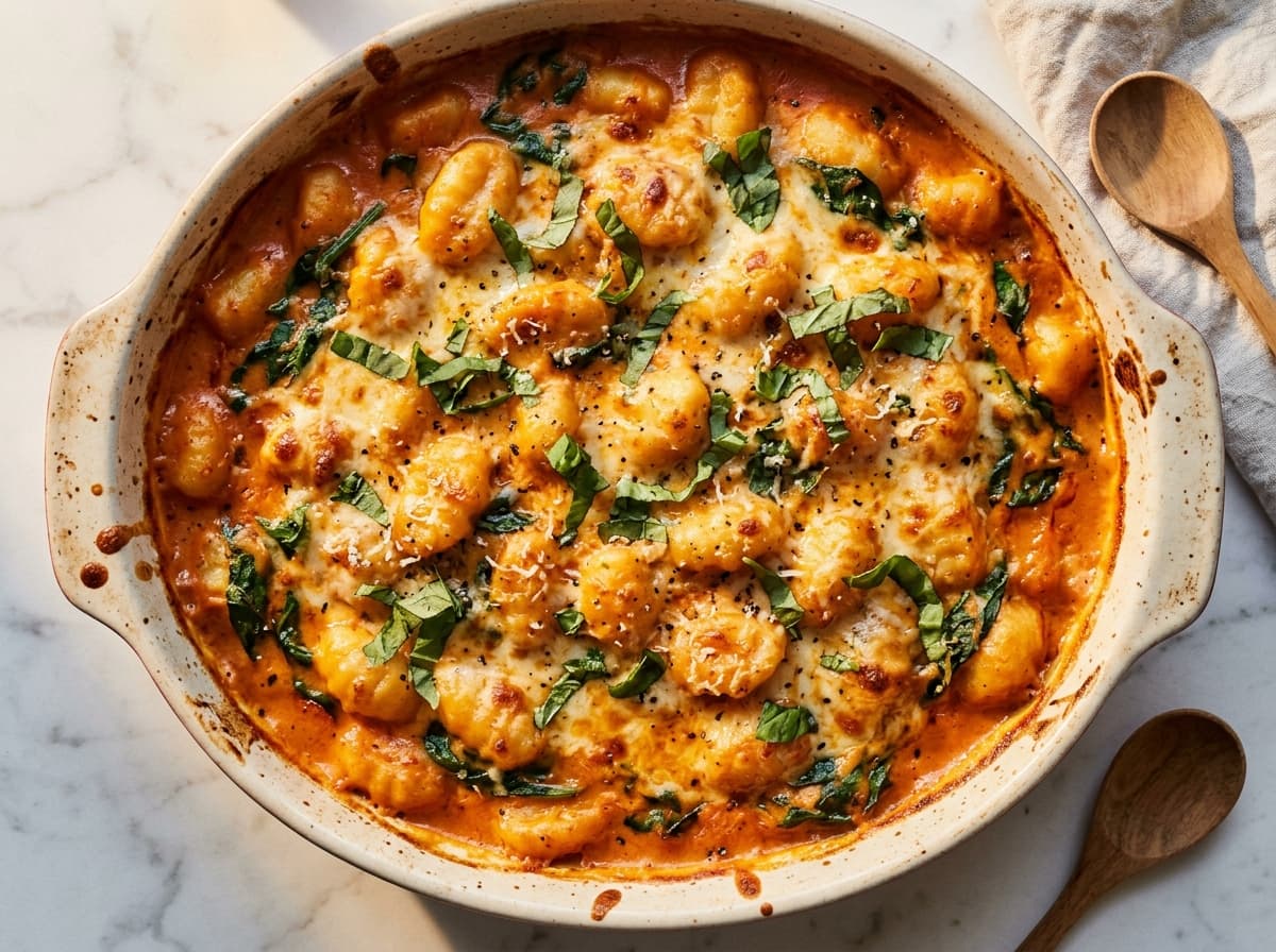 Melty Mozzarella Gnocchi Bake - italian dinner recipe