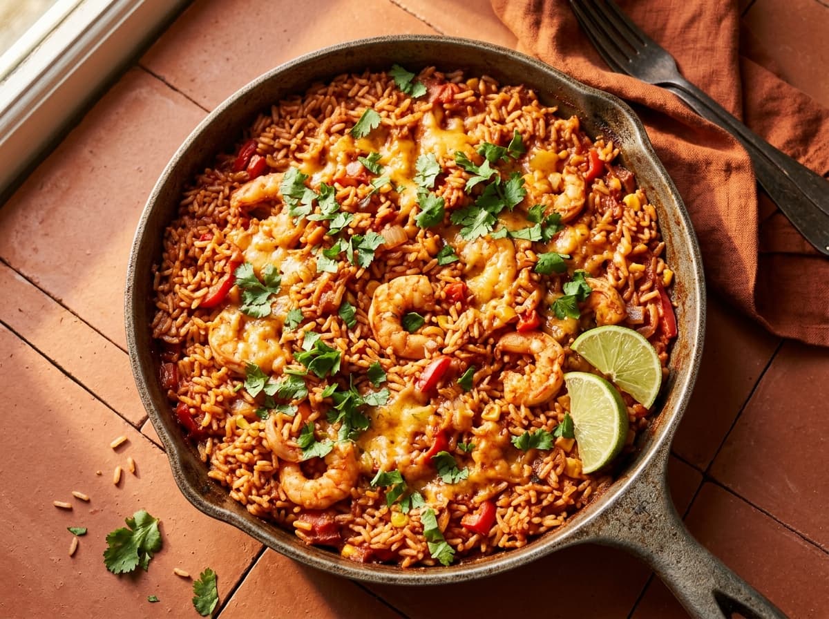 Mexican Prawn & Rice Bake - mexican dinner recipe