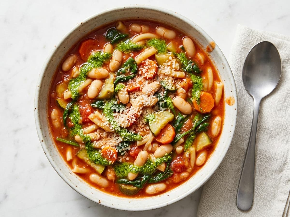 Minestrone with Pesto - italian dinner recipe