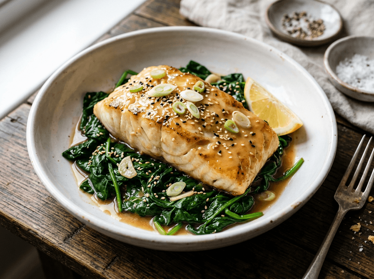 Miso Butter Cod & Greens