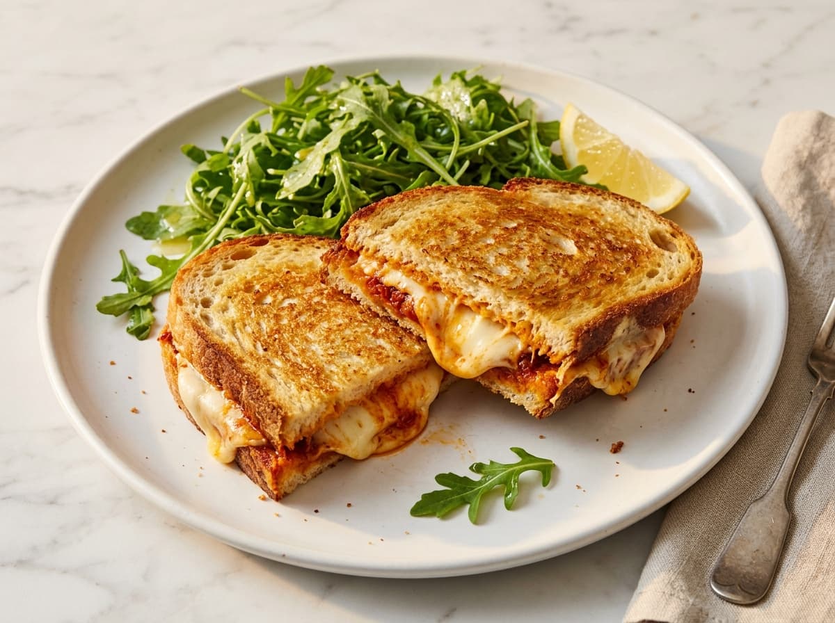 Mozzarella Nduja Toastie - italian dinner recipe