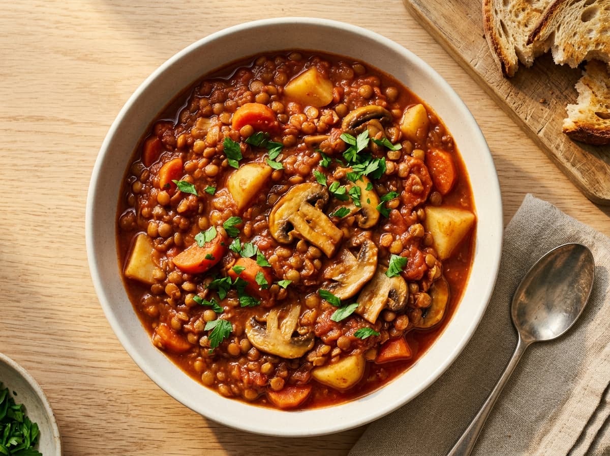 Mushroom Lentil Stew - other dinner recipe