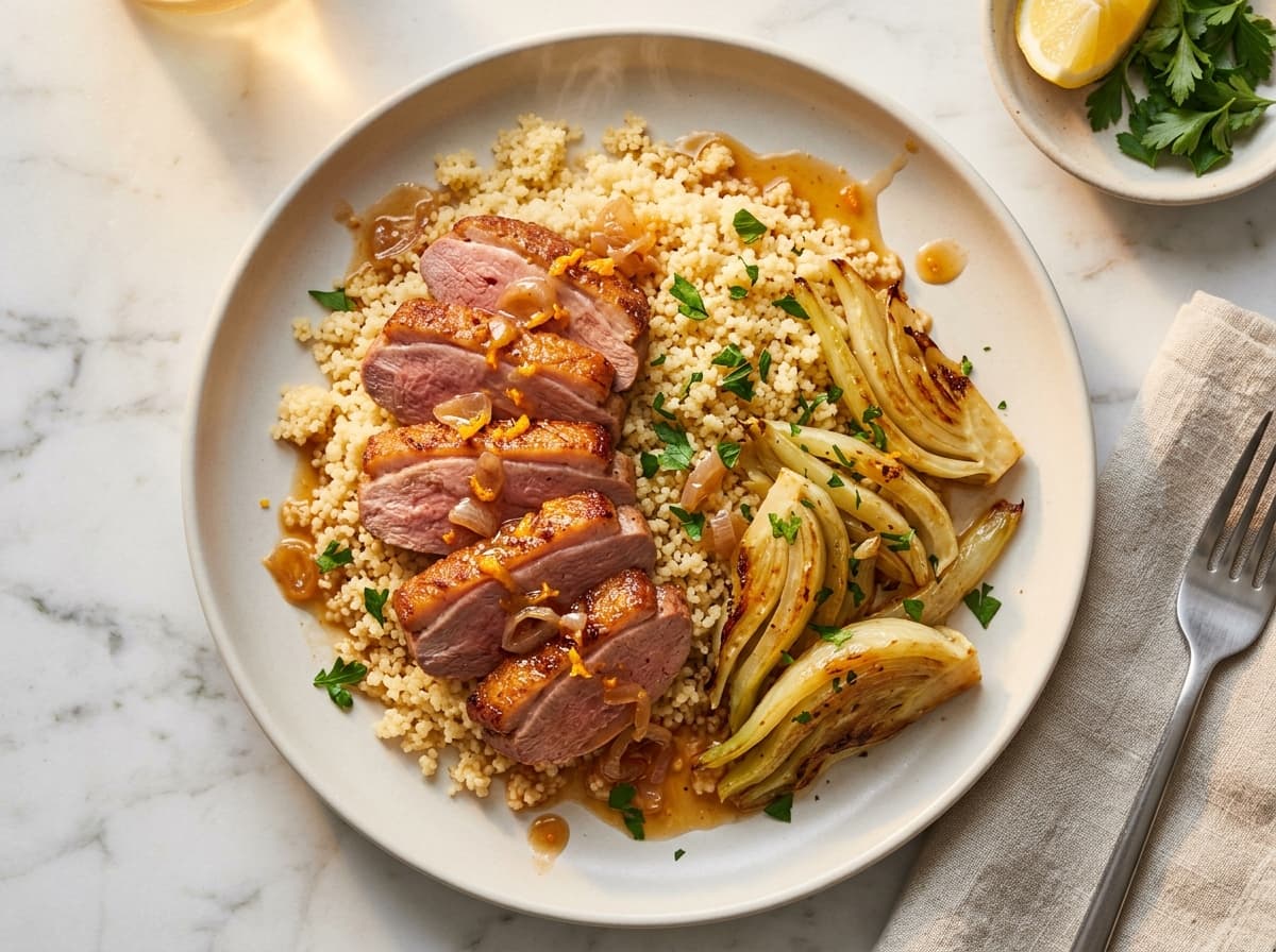 Orange Duck Breast & Fennel - mediterranean dinner recipe