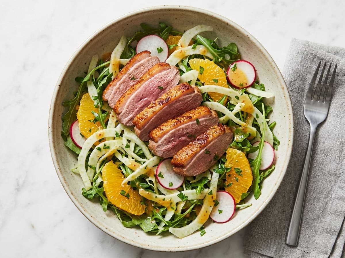Orange Duck & Fennel Salad - french dinner recipe