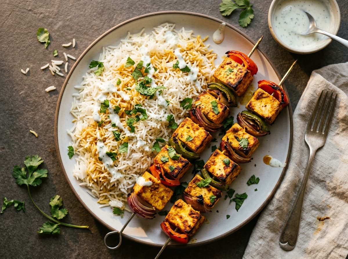 Paneer Tikka Skewers - indian dinner recipe