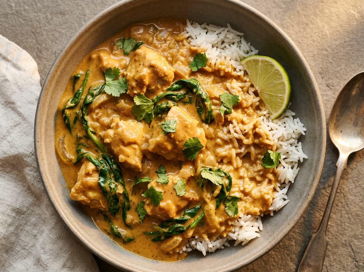 Peanut Coconut Chicken Curry - asian dinner recipe