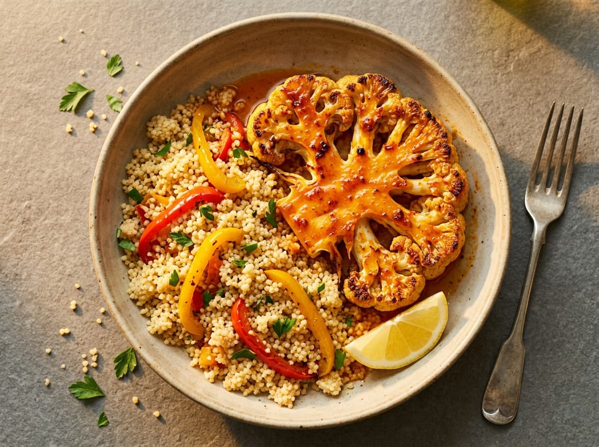 Peri Peri Cauliflower & Couscous Bowl - african dinner recipe