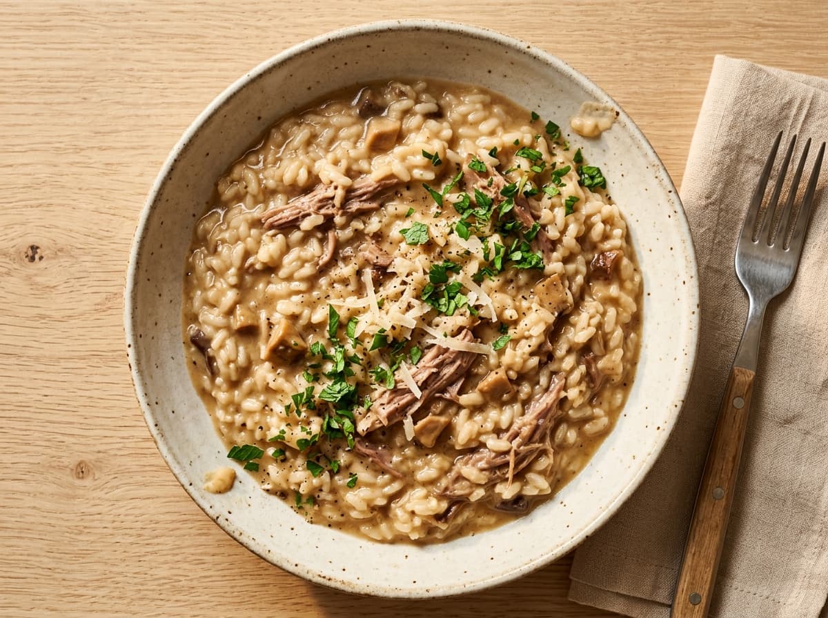 Porcini Duck Risotto - italian dinner recipe