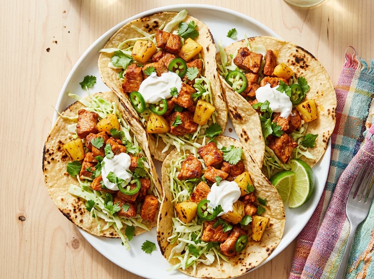Pork Al Pastor Tacos - mexican dinner recipe