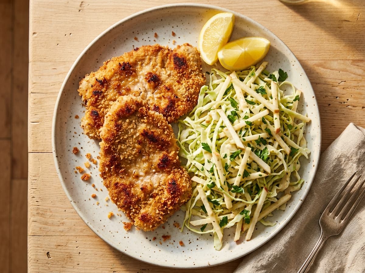 Pork Schnitzel with Apple Slaw - other dinner recipe