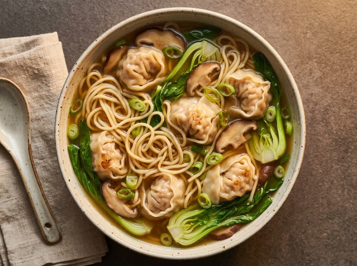 Pork Wonton Noodle Soup - chinese dinner recipe