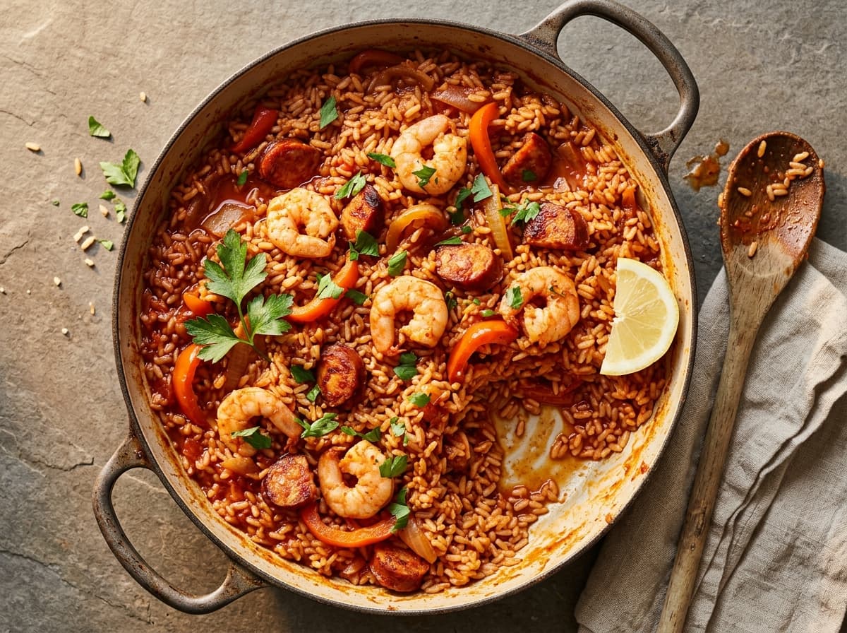 Prawn & Chorizo Rice - mediterranean dinner recipe