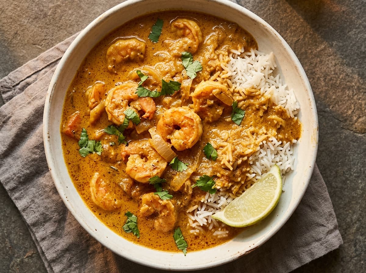 Prawn Malai Curry - indian dinner recipe