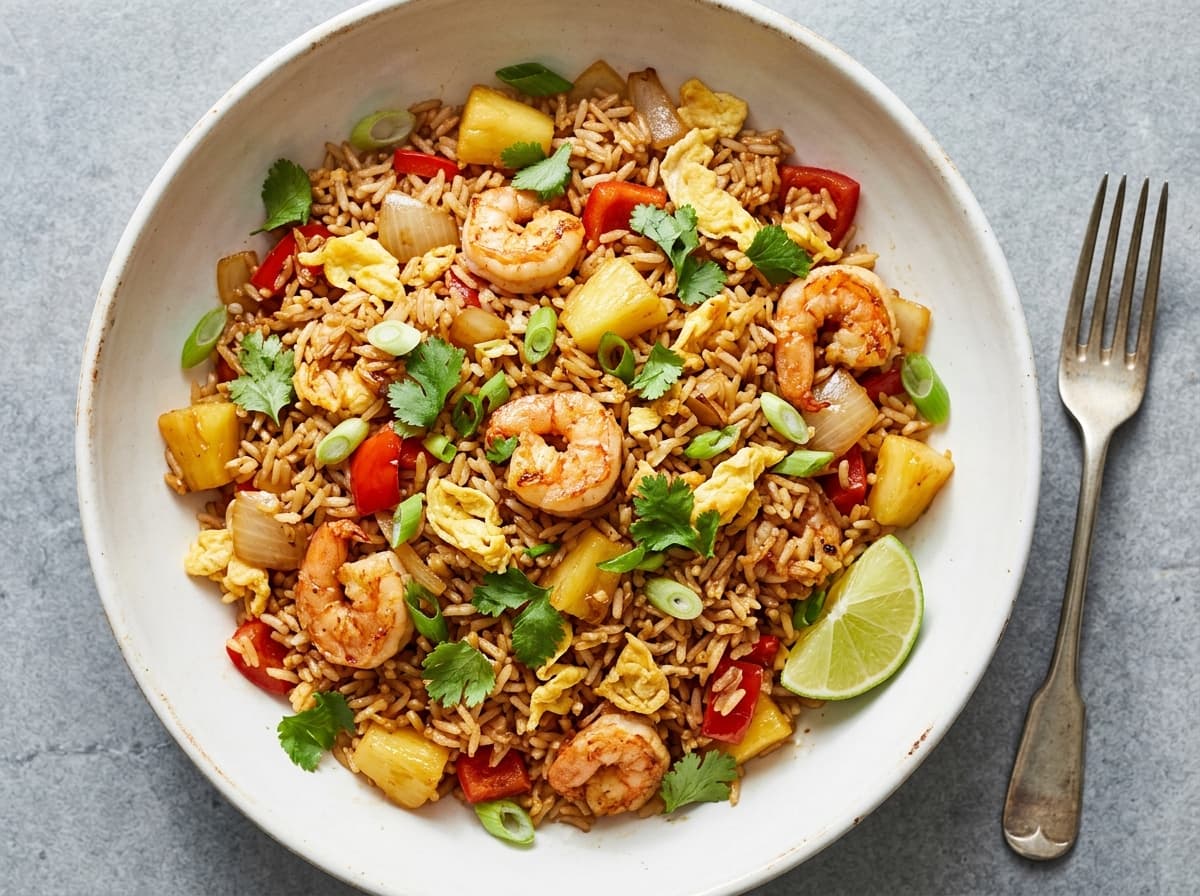 Prawn & Pineapple Fried Rice - thai dinner recipe