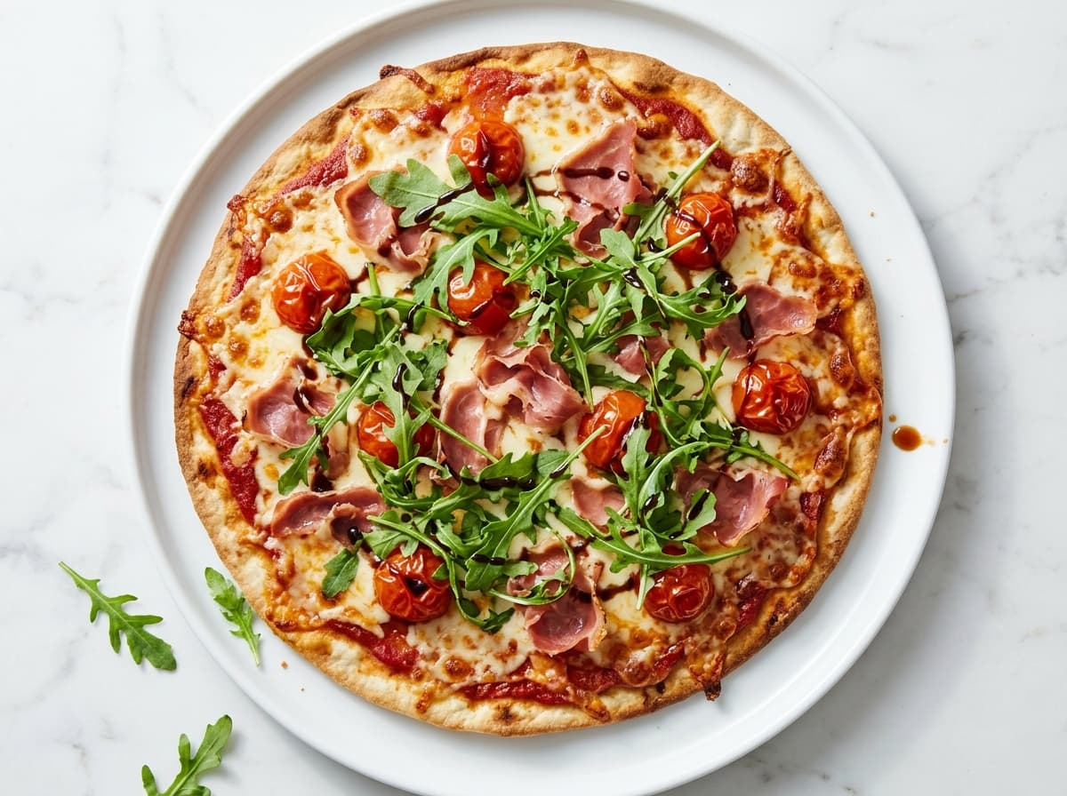 Prosciutto Rocket Flatbread Pizza - italian dinner recipe