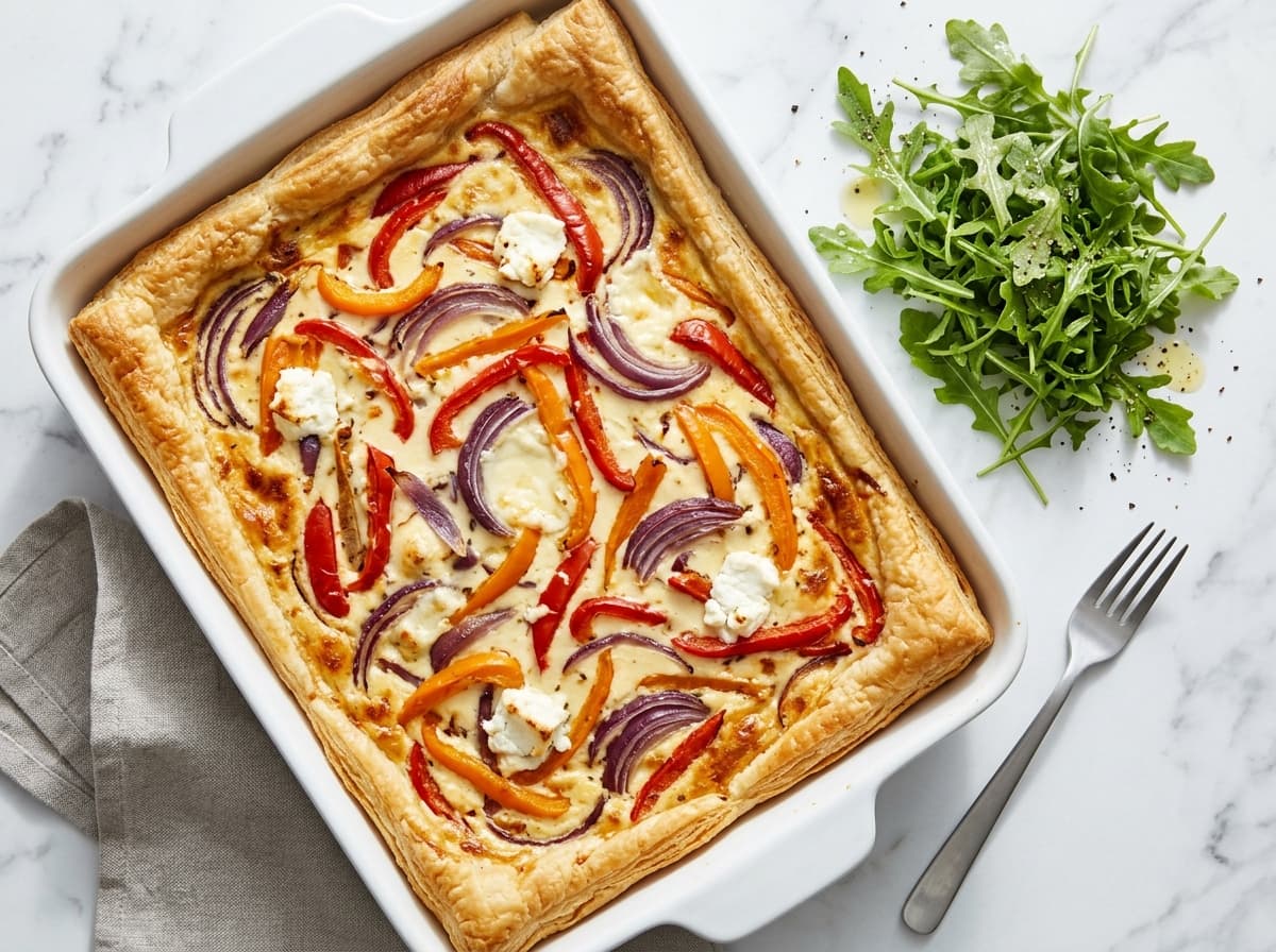 Roasted Pepper Goat Cheese Tart - french dinner recipe