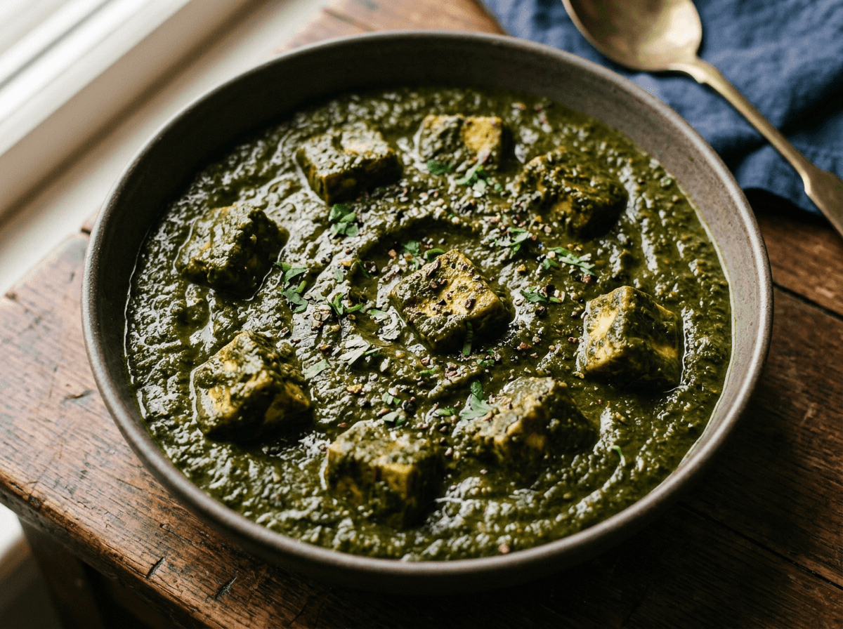 Saag Paneer Curry - indian dinner recipe