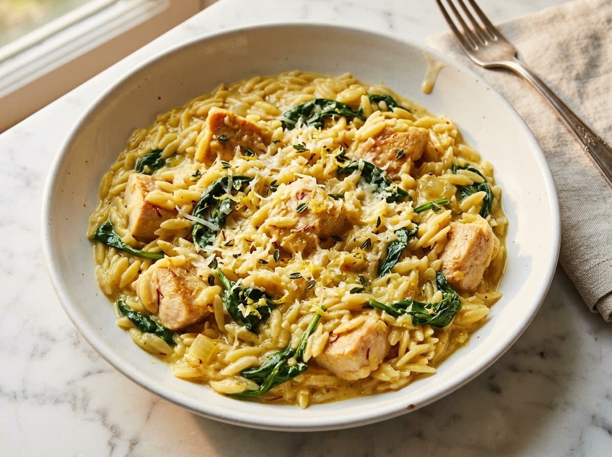 Saffron Chicken & Orzo - italian dinner recipe