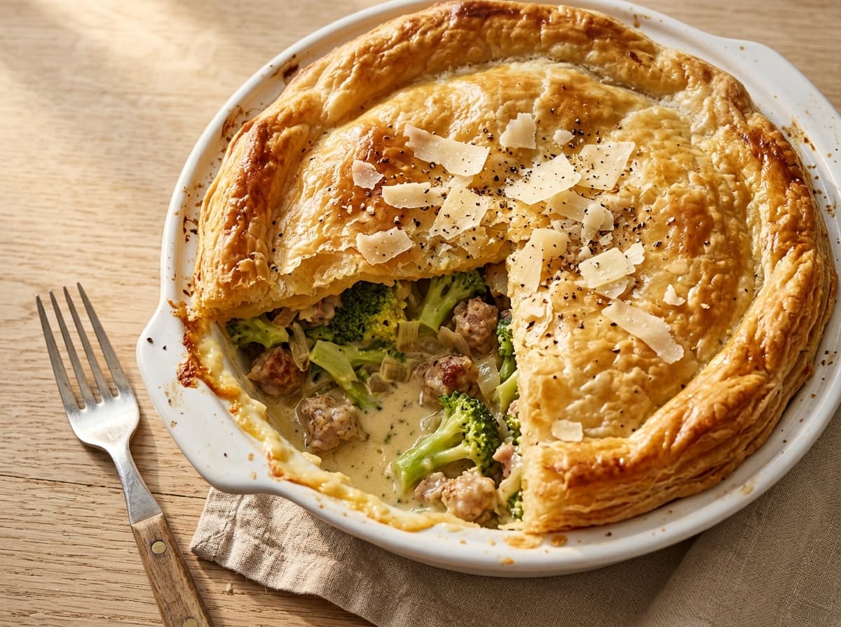 Sausage & Broccoli Pie - italian dinner recipe