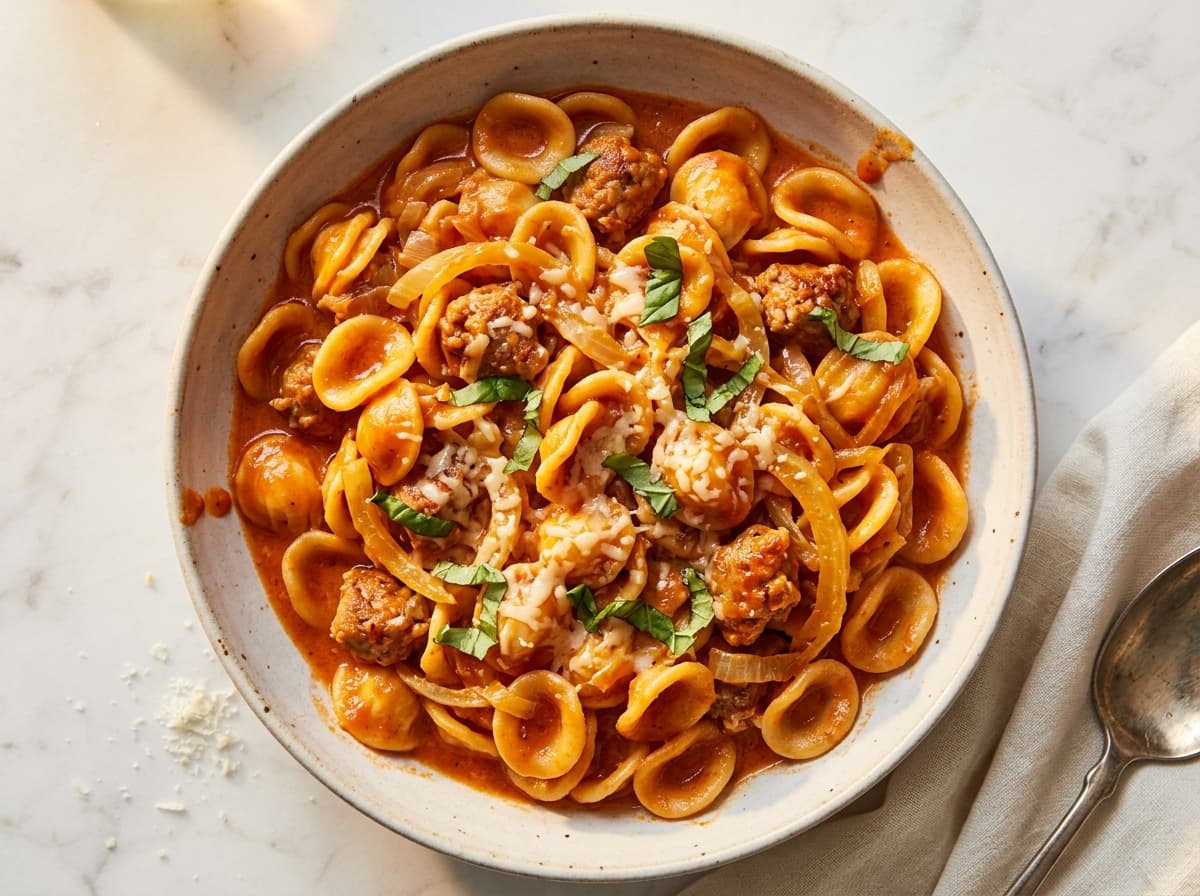Sausage & Fennel Orecchiette - italian dinner recipe
