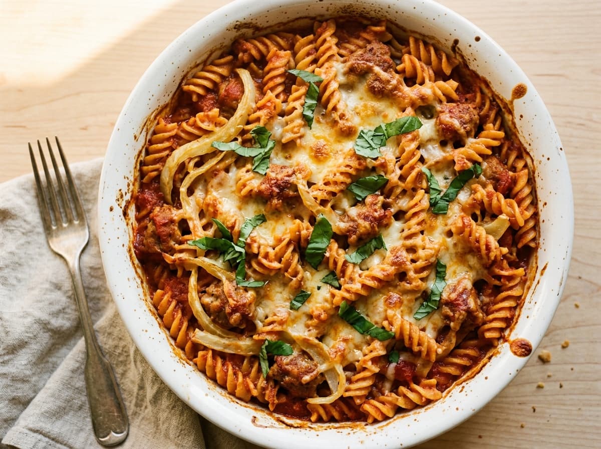 Sausage & Fennel Pasta Bake - italian dinner recipe