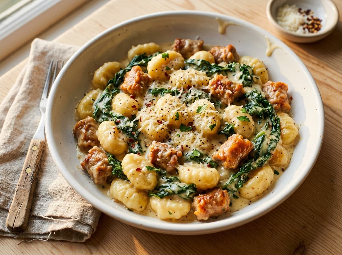 Sausage & Kale Gnocchi - italian dinner recipe